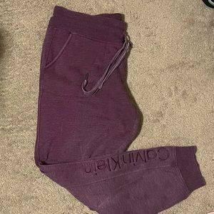 Purple Calvin Klein joggers